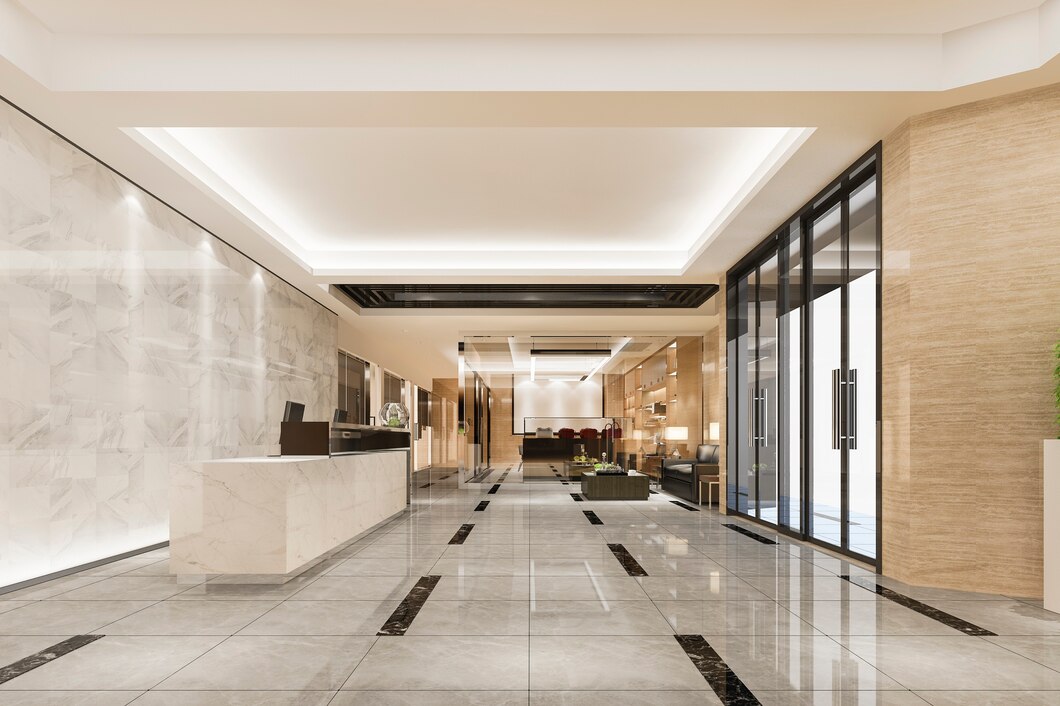 modern luxury hotel office reception lounge with meeting room 105762 1772